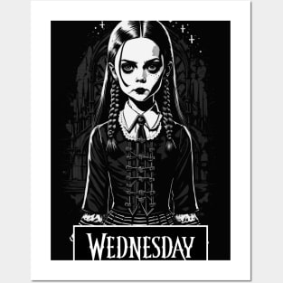 Wednesday Goth Portrait Posters and Art